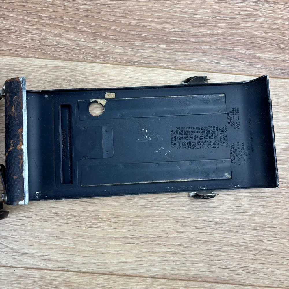 Vintage Eastman Kodak No. 2-C Autographic Kodak Jr Folding Bellows Camera Black